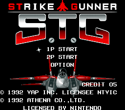 Strike Gunner S.T.G Title Screen